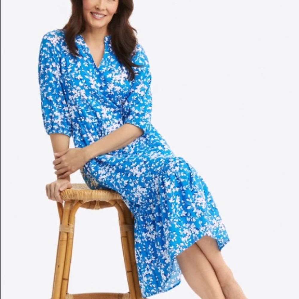 Draper James Martina Popover Bluebell dress